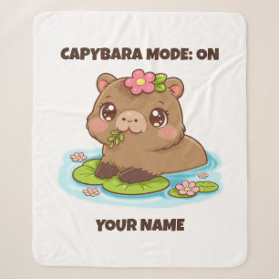 Benutzerdefiniert Süß Kawaii Capybara Modus Sherpadecke