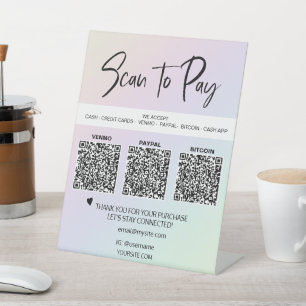 *~* Benutzerdefiniert - Tabelle Zelt QR 3 ZAHLUNGS Sockelschild