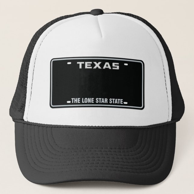 Benutzerdefiniert Texas Lizenzplatte Cap 01 Truckerkappe (Vorderseite)