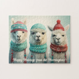 Benutzerdefiniert Text Winter Llamas
