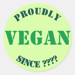 Benutzerdefiniert Vegan Runder Aufkleber