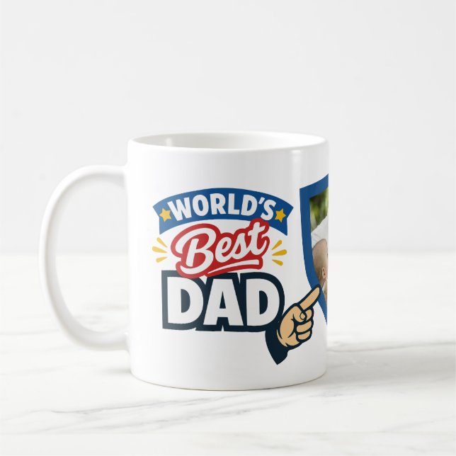 Benutzerdefiniert Weltbester Papa  Kaffeetasse (Links)