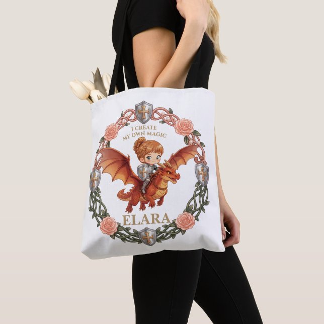 [Benutzerdefiniert] Whimsical Knight Mädchen und D Tasche (Von Nahem)