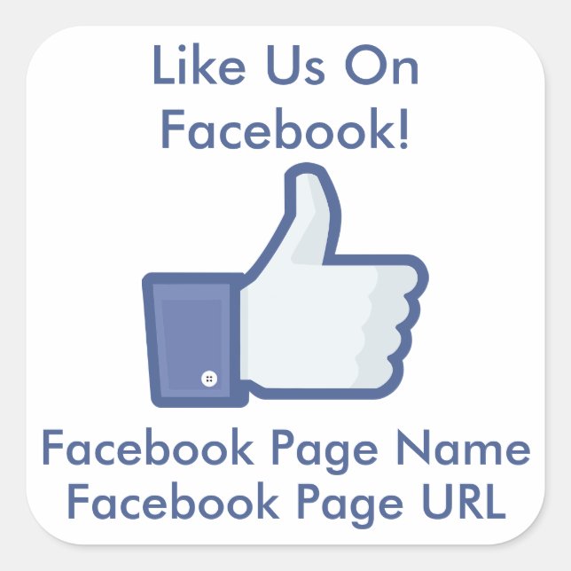 Benutzerdefiniert wie wir im Facebook Business Win Quadratischer Aufkleber (Vorderseite)