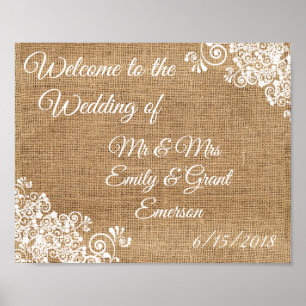 Benutzerdefiniert Willkommen zur Hochzeit von Rust Poster
