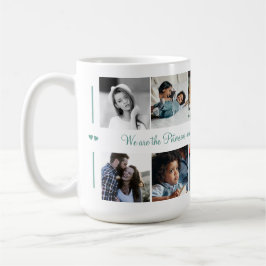 Benutzerdefinierte 10-Foto-Collage Ihre Textfamili Kaffeetasse