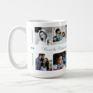 Benutzerdefinierte 10-Foto-Collage Ihre Textfamili Kaffeetasse