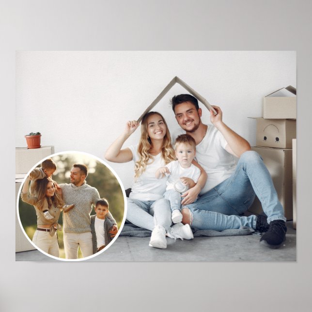 Benutzerdefinierte 2-FotoCollage Poster (Vorne)