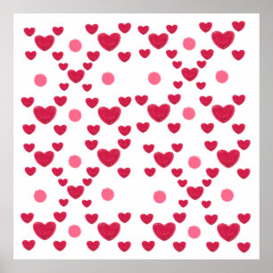 Benutzerdefinierte 3D-Jelly-Hearts und -Pünktchen  Poster