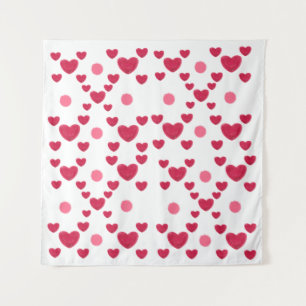 Benutzerdefinierte 3D-Jelly-Hearts und -Pünktchen  Wandteppich
