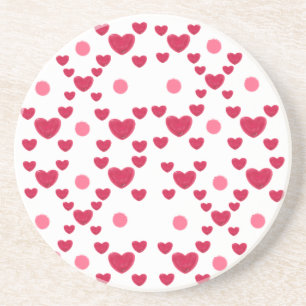 Benutzerdefinierte 3D-Jelly-Hearts und Punkte Süße Getränkeuntersetzer