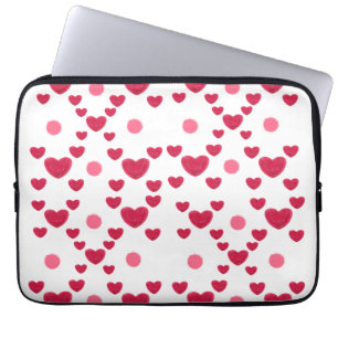 Benutzerdefinierte 3D-Jelly-Hearts und Punkte Süße Laptopschutzhülle