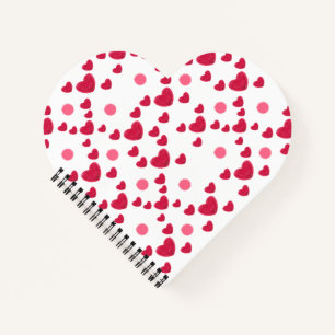 Benutzerdefinierte 3D-Jelly-Hearts und Punkte Süße Notizbuch