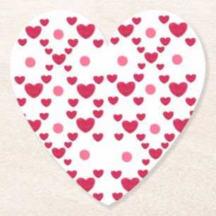 Benutzerdefinierte 3D-Jelly-Hearts und Punkte Süße Untersetzer