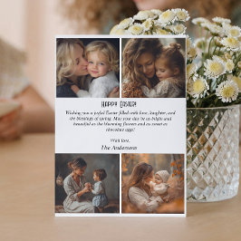 Benutzerdefinierte 4-Foto-Collage Osterpostkarten Einladung