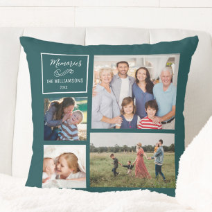 Benutzerdefinierte 4-Foto-Collage Personalisiert M Kissen