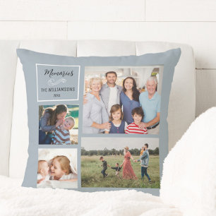 Benutzerdefinierte 4-Foto-Collage Personalisiert M Kissen
