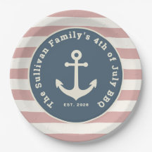 Benutzerdefinierte 4. Juli BBQ Familienname Nautic