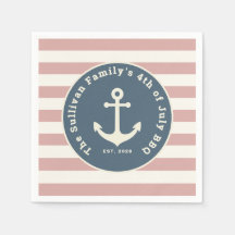 Benutzerdefinierte 4. Juli BBQ Familienname Nautic
