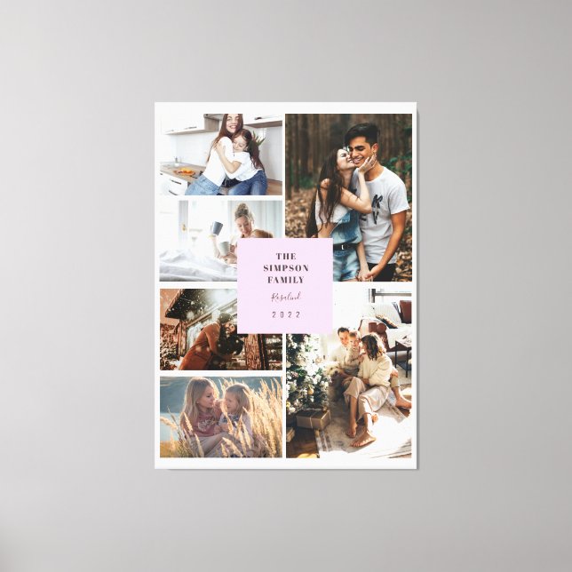 Benutzerdefinierte 6-Foto-Instagram-Collage Leinwanddruck (Vorderseite)