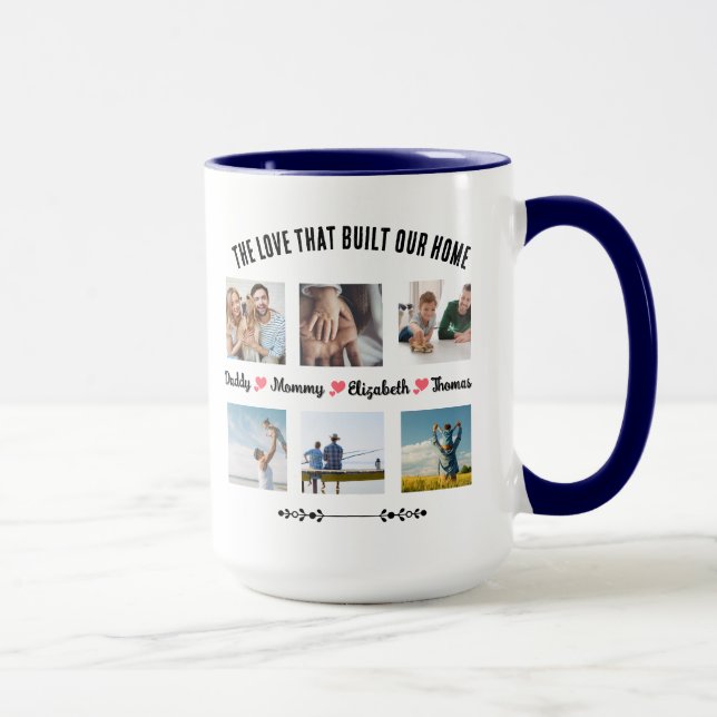 Benutzerdefinierte 6-Foto-Tasse Tasse (Rechts)
