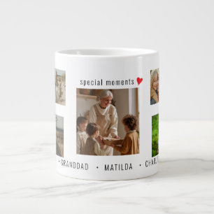 Benutzerdefinierte 7-Foto- & Text-Sondermomente Jumbo-Tasse