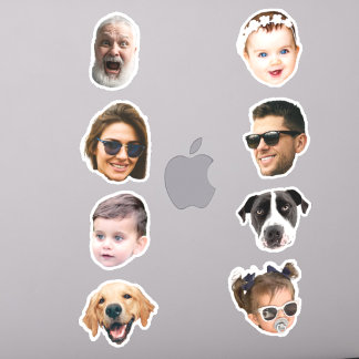 Benutzerdefinierte 8 Fotos Gesichter Wasserfeste V Aufkleber