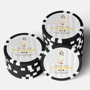 Benutzerdefinierte 911-Dispatcher-Gans mit Headset Pokerchips
