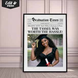 Benutzerdefinierte Abschlusszeitung, stilvolle Abs Poster