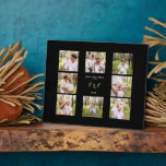 Benutzerdefinierte acht Foto Familie Collage Black Fotoplatte<br><div class="desc">Acht Foto Family Plaque. Anpassen mit Text und Fotos. Schwarzer Hintergrund. Geschenk. Folien.</div>