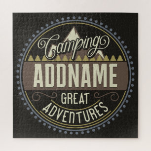 Benutzerdefinierte ADD NAME Familien-Camping-Tour 