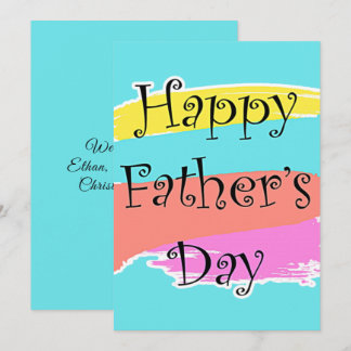 Benutzerdefinierte Add Names Paint Art Happy Vater Dankeskarte