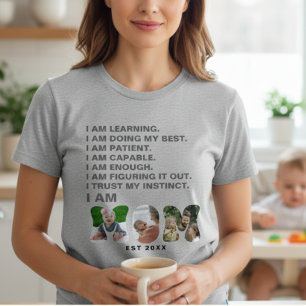 Benutzerdefinierte Affirmation Neue Mama Foto-Gesc T-Shirt