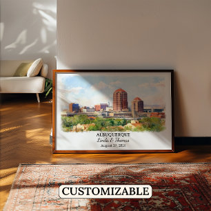 Benutzerdefinierte Albuquerque Wandkunst, New Mexi Poster