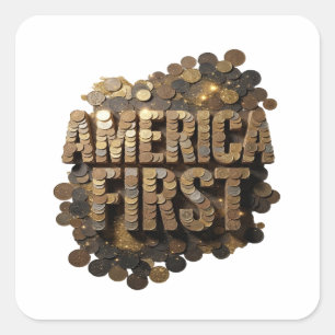 Benutzerdefinierte AMERICA FIRST Aufkleber Kunst