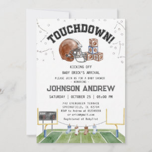 Benutzerdefinierte American Football Baby Shower E Einladung