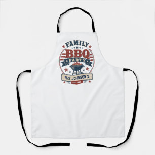 Benutzerdefinierte amerikanische Familien-BBQ-Part Schürze