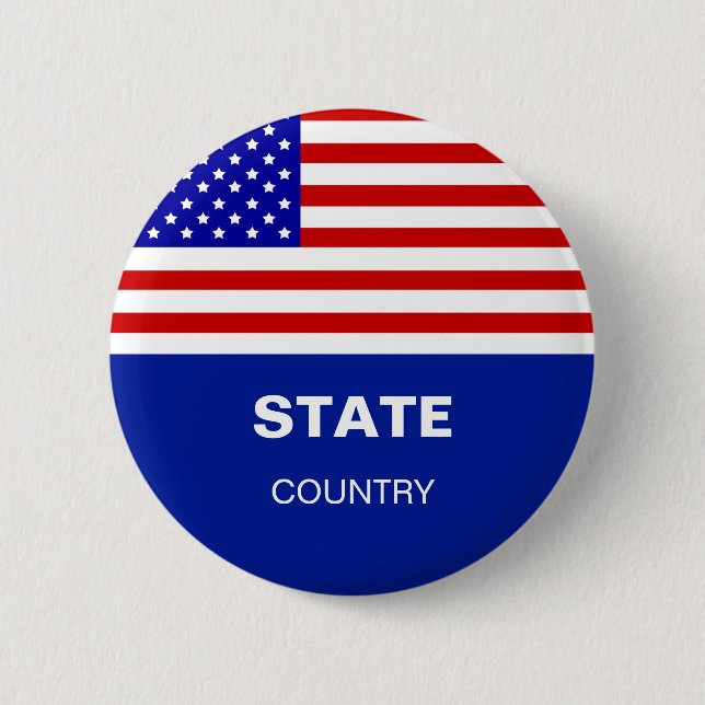 Benutzerdefinierte amerikanische Flagge und Person Button (Vorderseite)