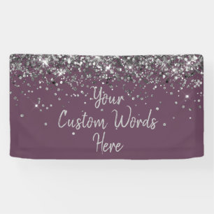 Benutzerdefinierte Amethyst & Silber individuell g Banner
