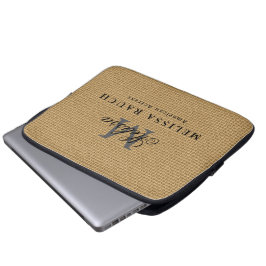 Benutzerdefinierte Anfangsbuchstaben Name & Titel Laptopschutzhülle