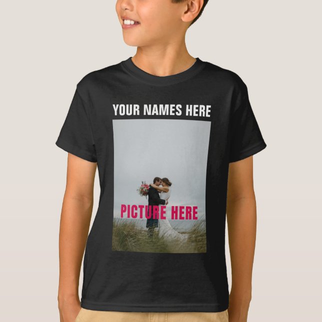 Benutzerdefinierte Anpassung von Foto-Bildern T-Shirt (Vorderseite)