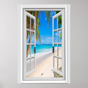 Benutzerdefinierte Ansicht von vertikalen Strand- Poster