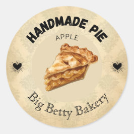 Benutzerdefinierte Apple Pie Labels | Personalisie Runder Aufkleber
