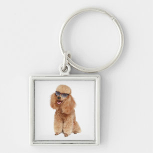 Benutzerdefinierte Apricot-Pudel-Welpen-Hunde-Lieb Schlüsselanhänger