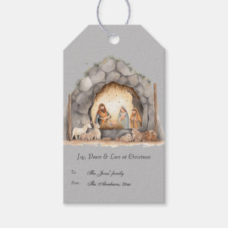 Benutzerdefinierte Aquarell-Vintage-Weihnachtsgebu Geschenkanhänger