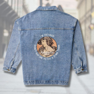 Benutzerdefinierte Art Nouveau Ruhestand Geschenke Jeansjacke