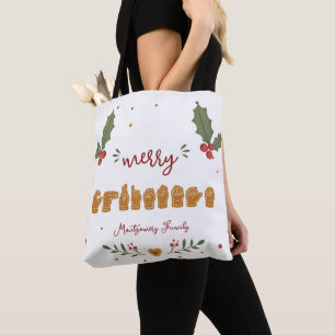 Benutzerdefinierte ASL Frohe Weihnachten Lebkuchen Tasche