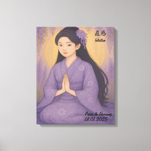 Benutzerdefinierte ästhetische Zen-Meditations-Gal Leinwanddruck
