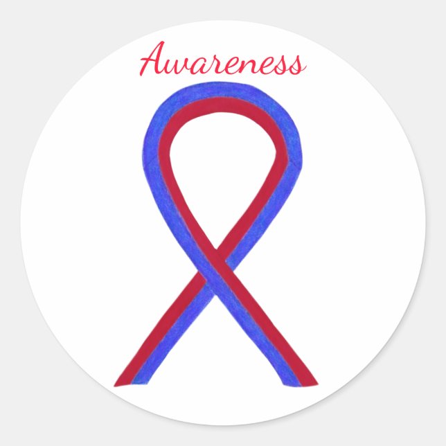 benutzerdefinierte Aufkleber für Red & Blue Awaren (Vorderseite)