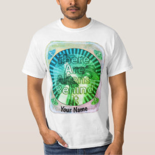 Benutzerdefinierte Außerirdischen hinter dem T - S T-Shirt
